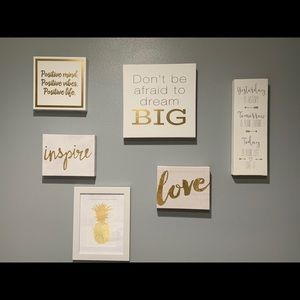 White Canvas with Gold lot